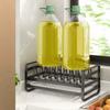 Multi-Functional Bowl Rack Carbon Steel with Utensil Holder Cabinet Drawer Rack Pull-Out Design Dish Storage Rack