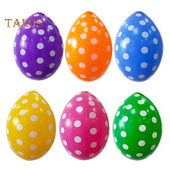 

6 шт. 20 надувные пасхальные яйца украшения красочные ПВХ яйца украшения детские уличные игрушки для двора газон сад вечеринка декор 6pcs разноцветный