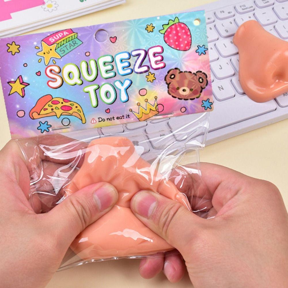 Solid Simulated Nose Pinching Toy Simulation TPR Squeezing Toy  Children Birthday Gift