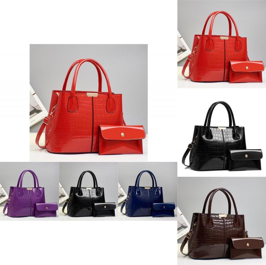 Fashionable Crocodile Pattern Shoulder Crossbody Mother Bag Stylish Pu Handbag For Women Autumn Winter