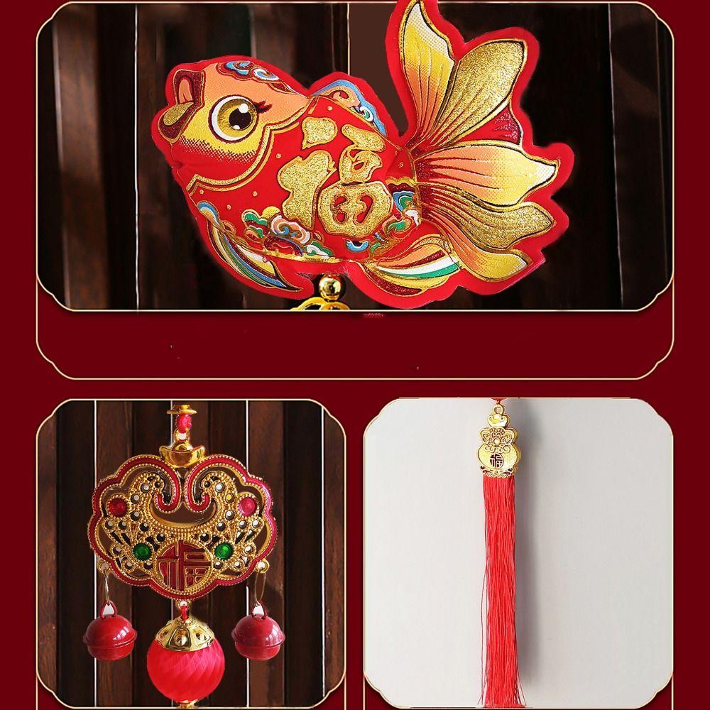 Creative Lucky Character Hanging Ornaments Reusable Spring Festival Pendant  Chinese New Year