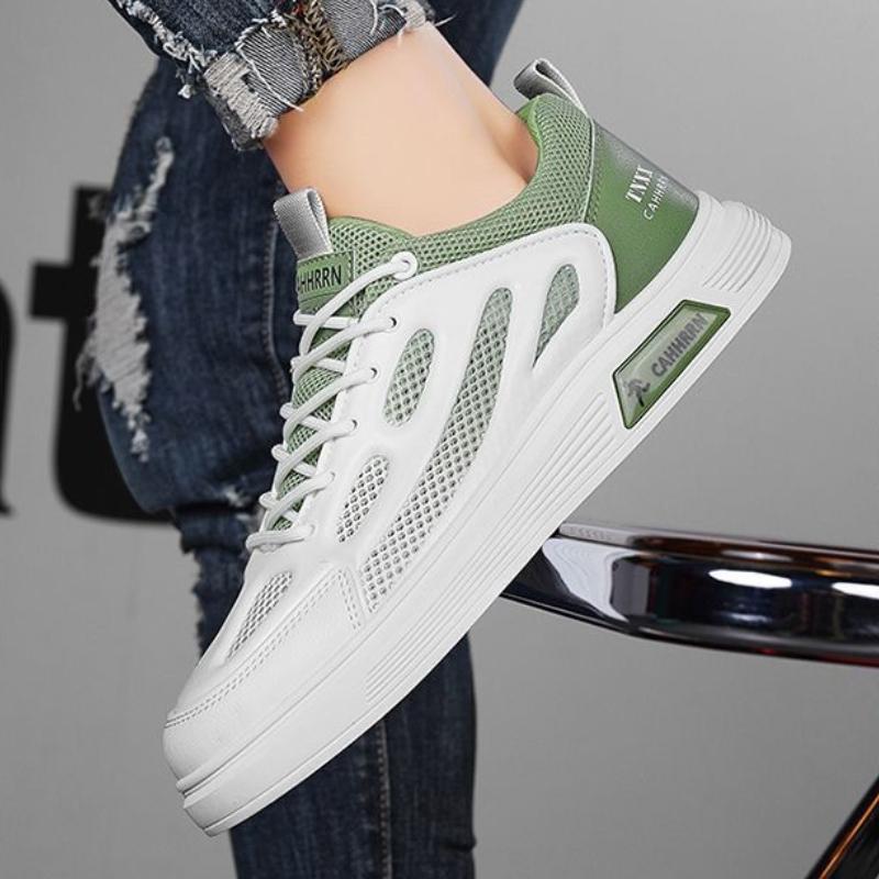Marke Herren Mesh Freizeit-Sneaker Plateau Schnürschuhe Sommer Outdoor Lässig Wandern Board Schuhe für Herren Zapatos Casuales