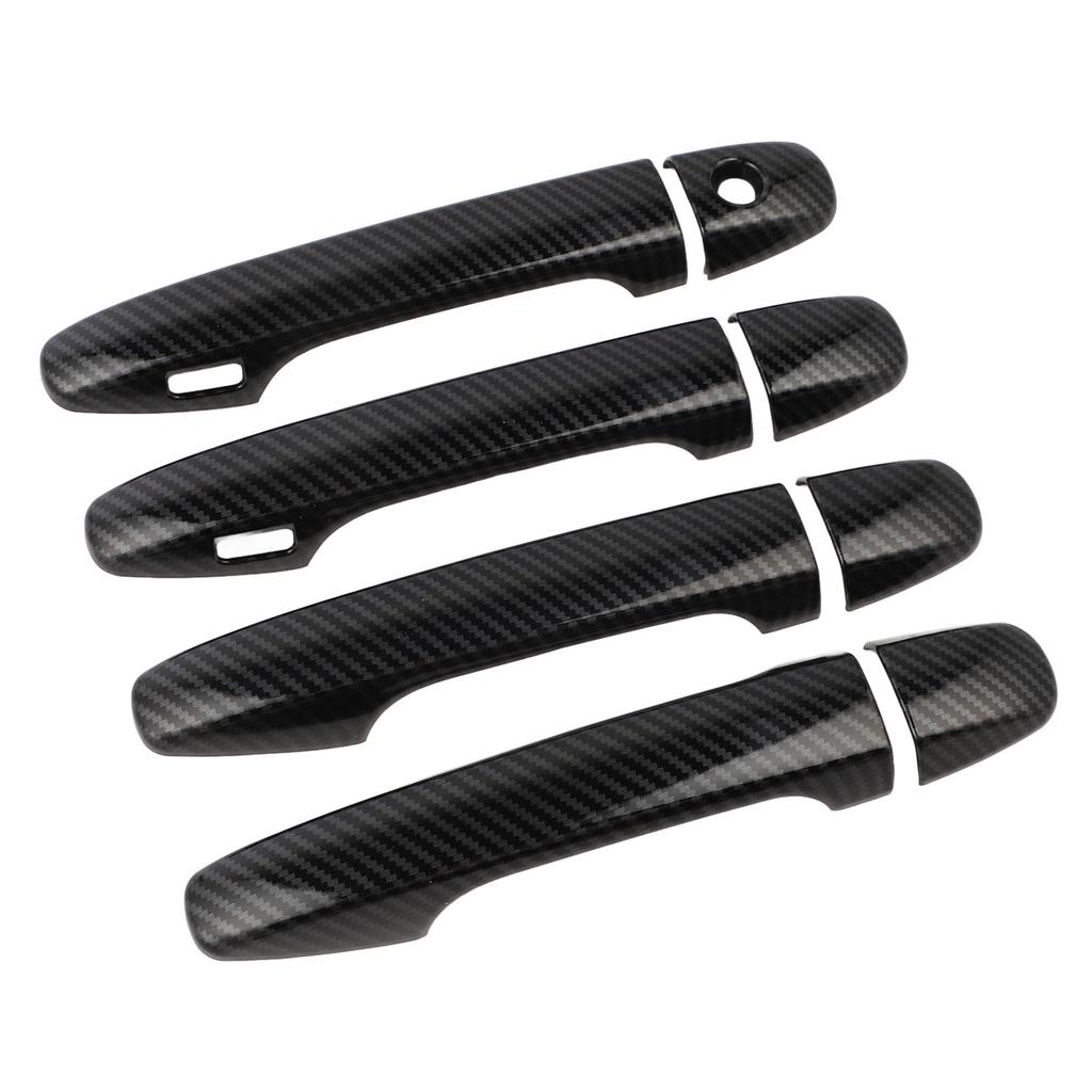Exterior Door Handle Cover Trim Carbon Fiber Style Decor Molding Set Replacement for Subaru Legacy