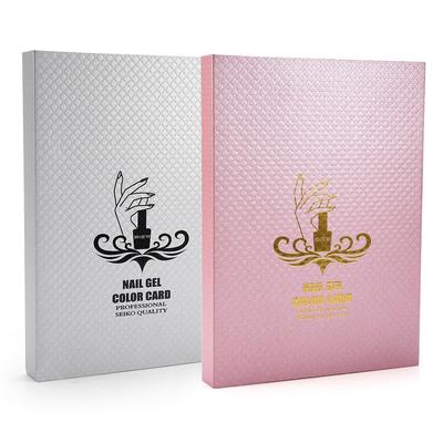 2 tipos 216 cores cartão de cor de gel de unha esmalte gráfico de exibição livro arte de unha prateleira de exibição