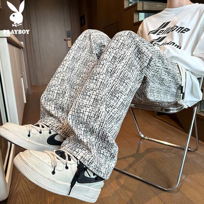 PLAYBOY Men's Autumn/Winter Loose Straight-Leg Casual Pants