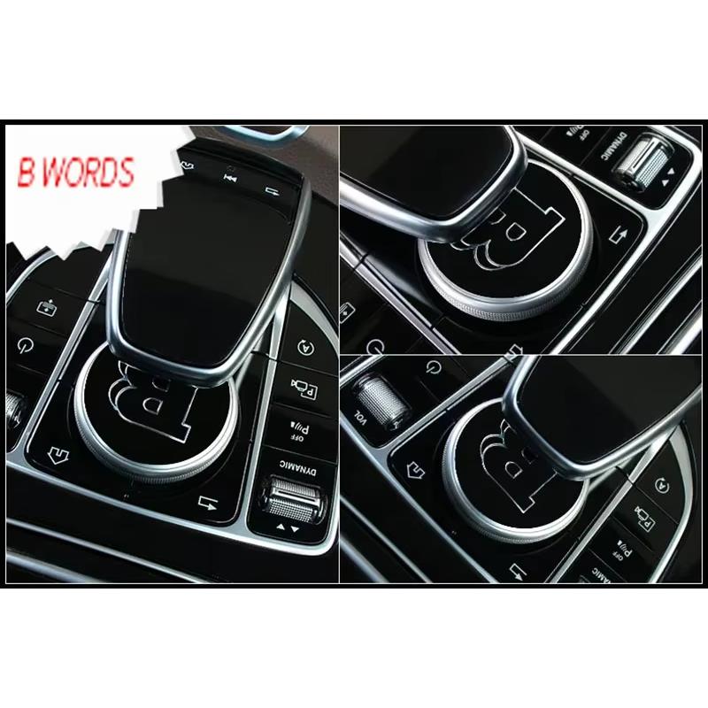 Bivfzz1 2025 W124 W210 HOT 1 Pcs Car Multimedia Buttons Cover Car Badge Emblem Interior Sticker For Mercedes Benz AMG GLC GLE E CLA GLA