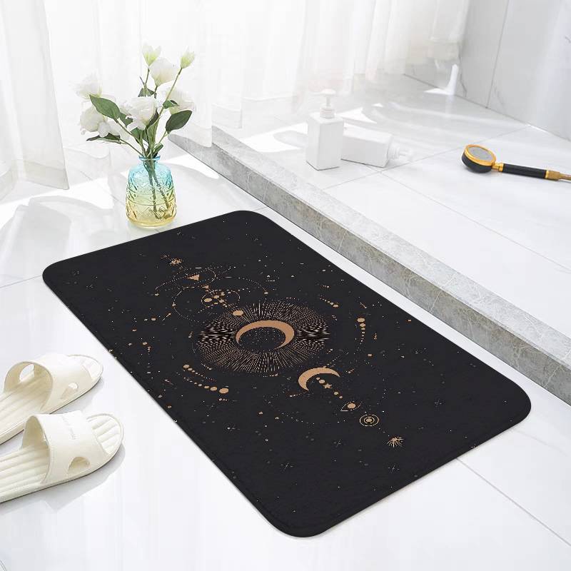 Moon Phases Light Floor Mats Home Laundry Rug Carpet For Living Room Decor Lounge Area Anti-slip Foot Mat Entrance Doormat