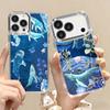 For iPhone 17 Pro Max Case Blue Giant Whale Ocean Pattern Soft Silicone Cover For Funda iPhone 16 Pro Max 15 14 13 12 11 17 Air