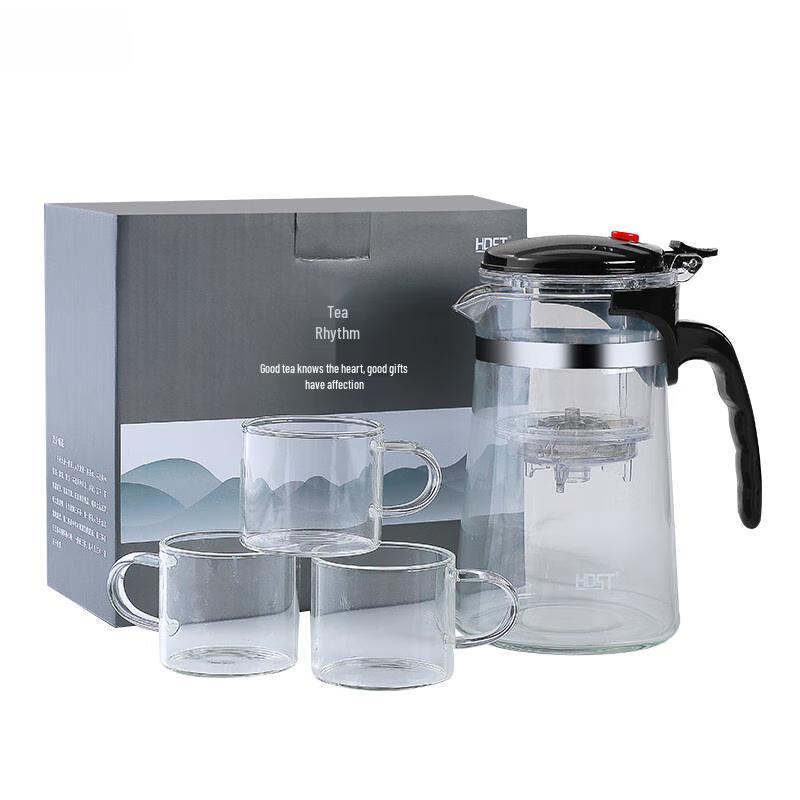 Huadian Shitong Glass Tea Infuser Pot & Cup Set