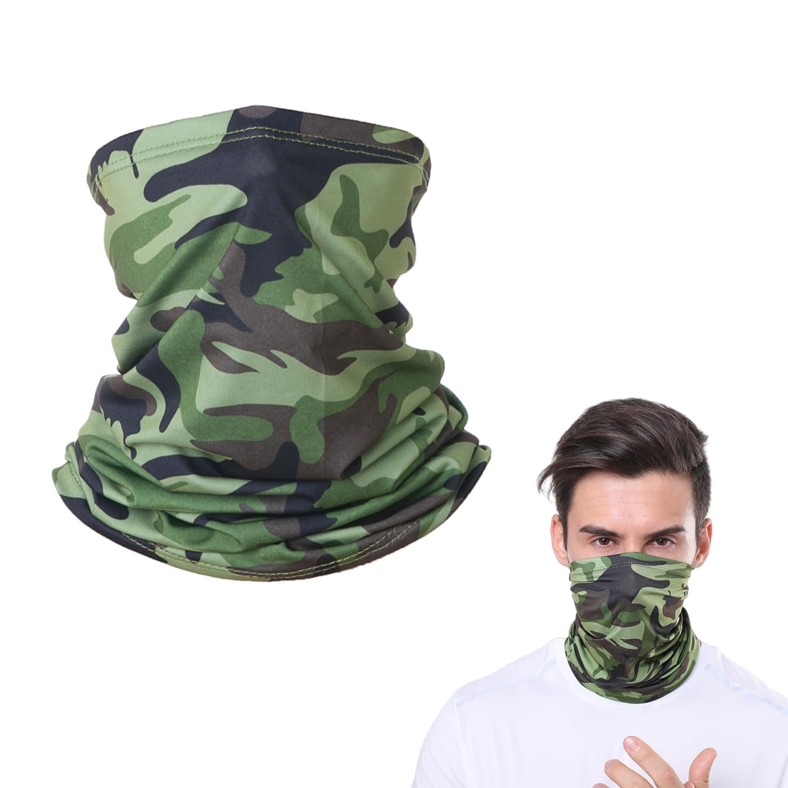 

MANJIAMEI Мужская маска для лица, Защита от УФ-лучей, Летняя, Защита шеи, Защита от солнца, Дышащая, Защита от УФ-лучей, Free size зелёный