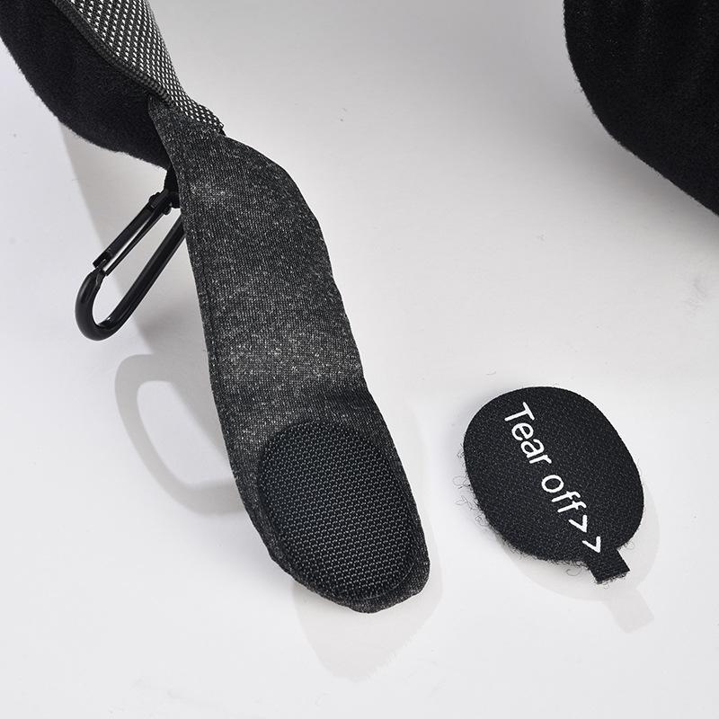 Memory Foam Travel Neck Pillow - Portable & Compressible U-Shaped Support for Airplane, Office Nap & Cervical Relief