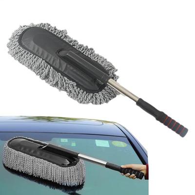 Car Washing Mop Telescopic Handle Dust Remover Wax Brush Microfiber Car Duster Cleaning Brush Soft Duster Brushes for Auto Clean
