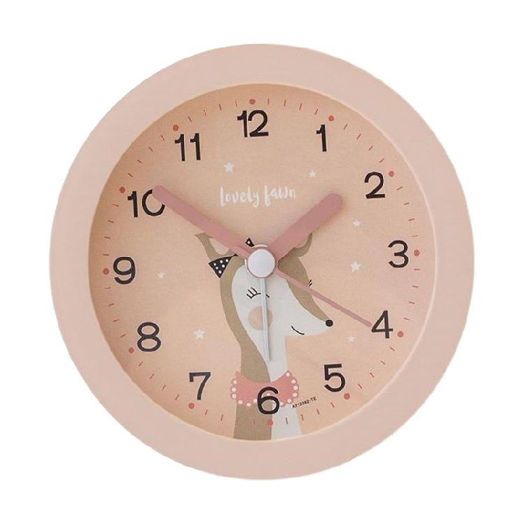 Learning Alarm Clock for Children, NonTicking with NightLight and Snoozes,Quiet Alarm Clock for Bedroom