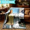 1PC Custom Name Blanket Tintin's Adventure City Flannel blankets Patterns Throw Blanket All-Season Soft Gift for Couch, Bed, Camping, Birthday gifts