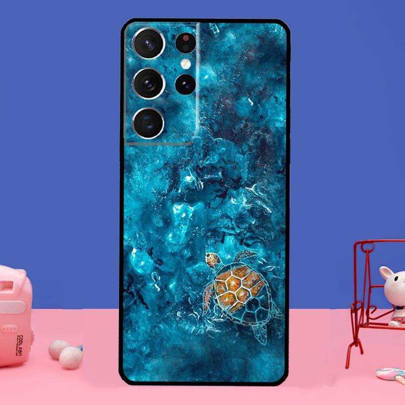 Ocean Sea Turtle Phone Case For Samsung Galaxy S21 Ultra S20 FE S8 S9 S10 S21 Plus Note 20 Ultra Full Cover