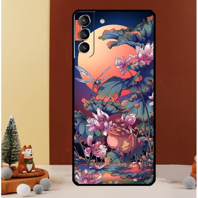 Japanese Style Art Japan Case For Samsung Galaxy S24 S26 Ultra S21 S22 S20 S23 S25 Ultra S10 Plus S25 FE Cover Funda