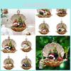 Cute Cartoon Acrylic Car Hanging Decoration For Christmas Tree Shell Sleeping Dog