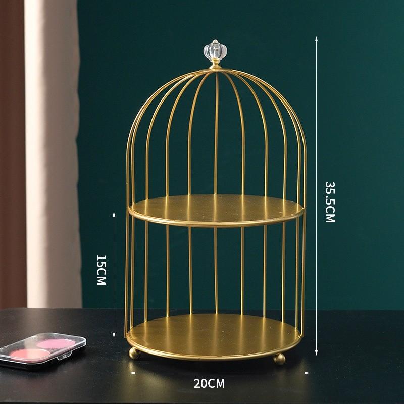 Desktop Box Toilet Lipstick Skin Care Display Stand Creative Bathroom Shelf Birdcage Cosmetic Storage Rack