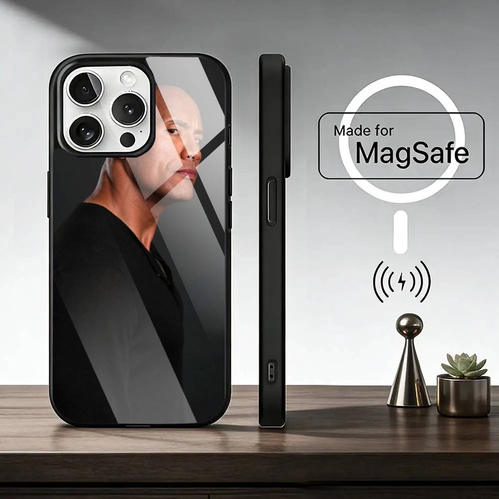 Actor D-Dwayne J-Johnson   Phone Case For iPhone17,16,15,14,13,12,11 Plus,Pro Magnetic with Magsafe Wireless Charging
