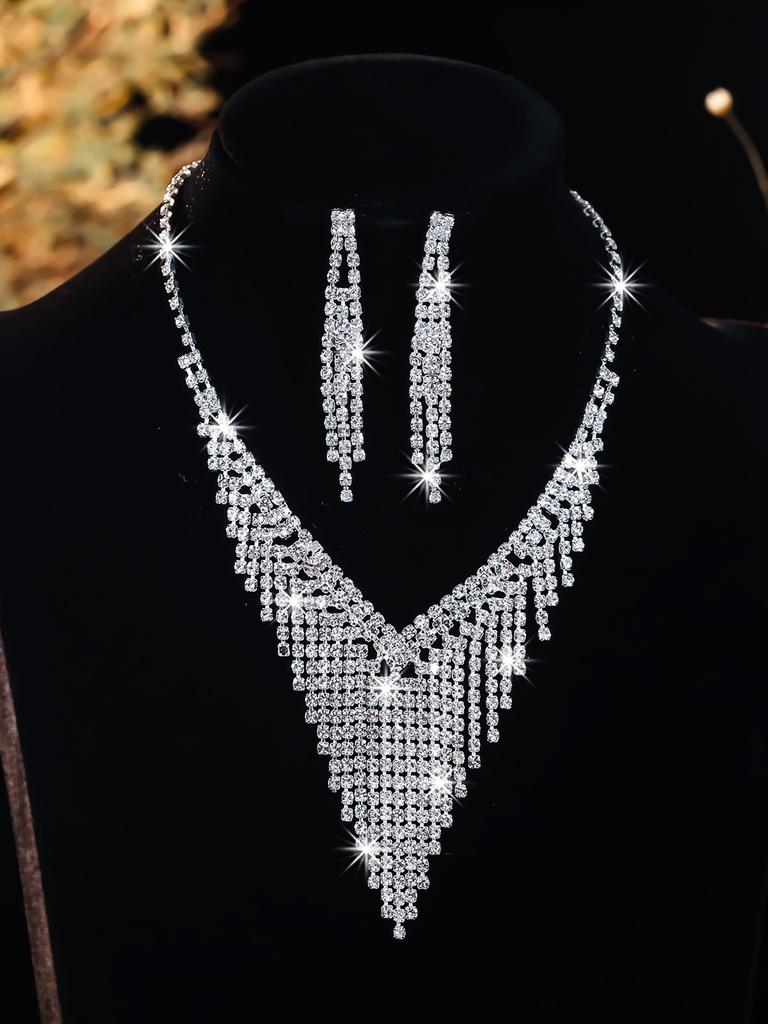 Alloy Necklace Set - Fashionable Banquet Jewelry Chain For Women - Bridal Wedding Jewelry Set
