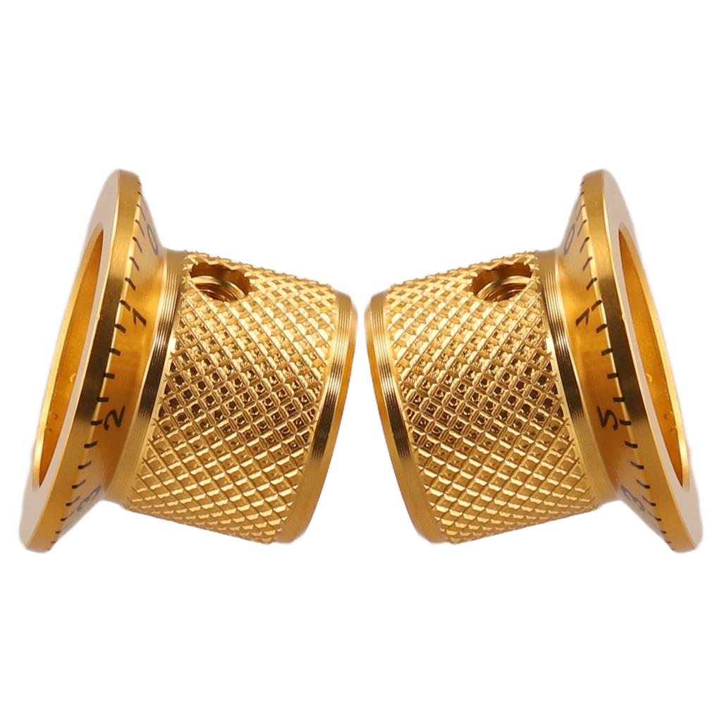 Pair of 2 Aluminum Potentiometer Knobs with 6MM Hole for Secure Volume Adjustment on Electric Guitar and Audio Gear