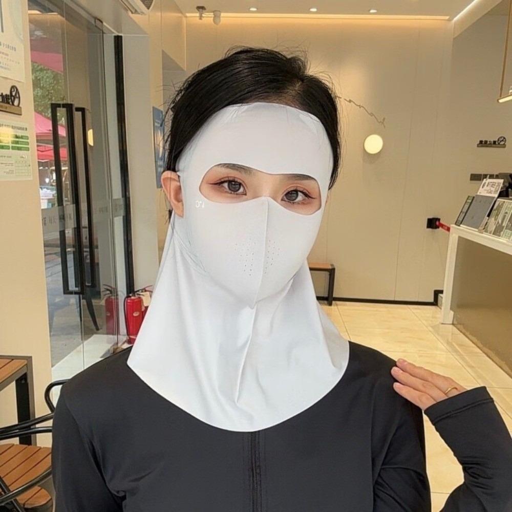 UPF 50+ Vollgesichtsmasken-Abdeckung Sonnenschutz Nackenwickel-Abdeckung Eis-Seiden-Gesichtsschleier für Männer Frauen