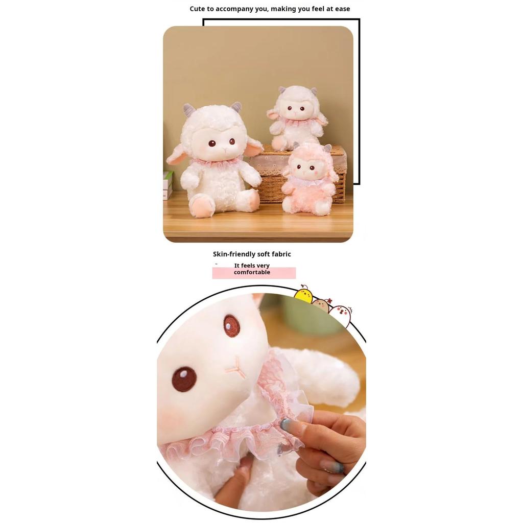 23/30cm Beautiful Sheep Doll Simulation Plush Toy Handmade Doll Cartoon Anime Cute Pillow Cushion Home Decoration Children's Bir