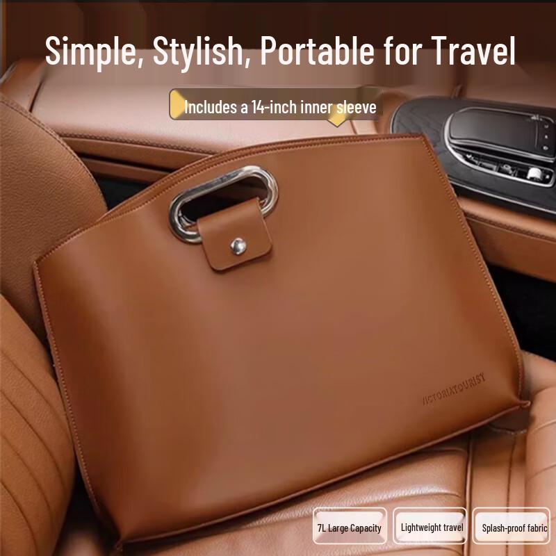 VICTORIATOURIST Retro Faux Leather Laptop Briefcase 13-14 inch