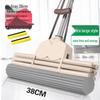 Large Absorbent Sponge Mop with Stainless Steel Handle - No-Hand-Wash Design