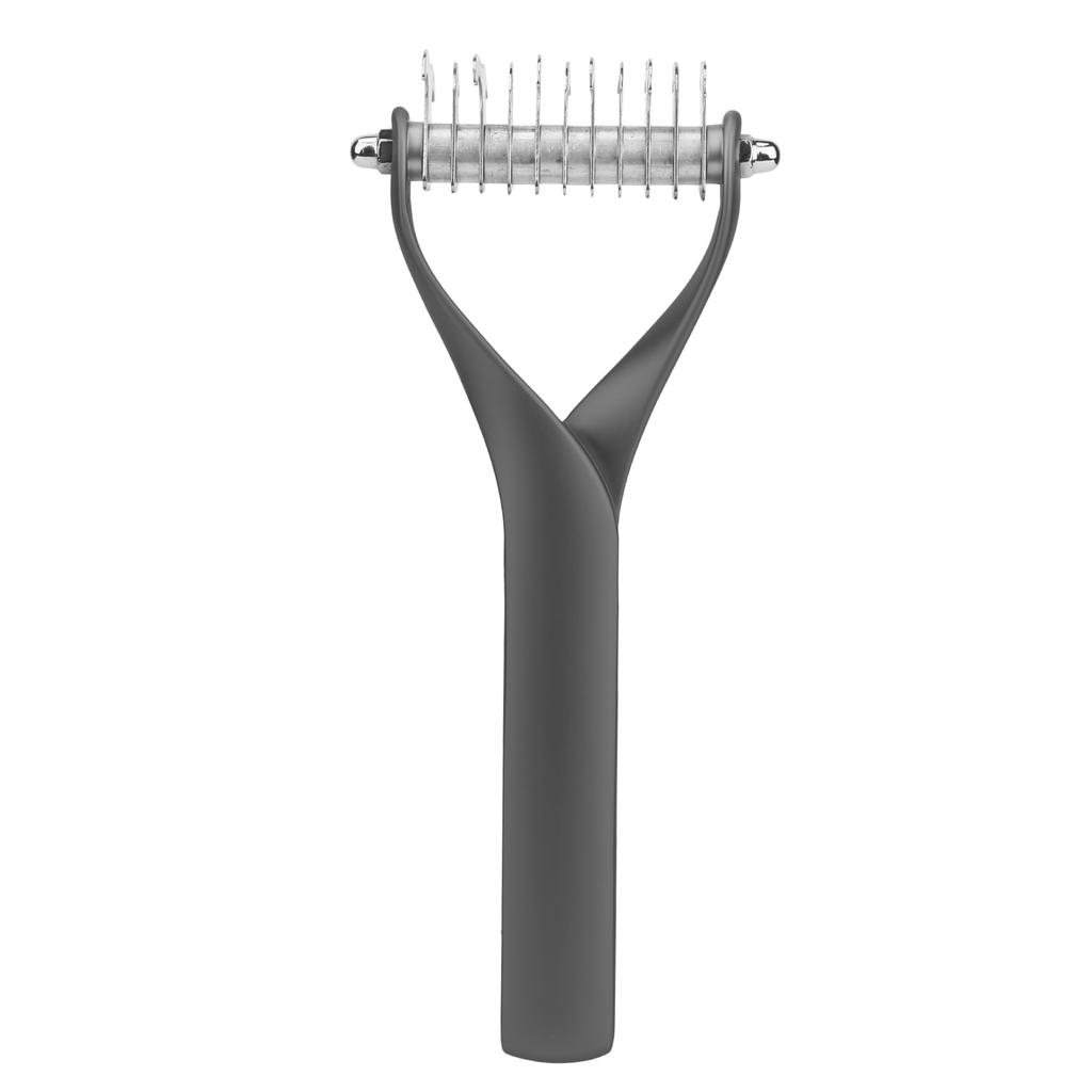 Narzędzie do pielęgnacji zwierząt 2-stronne grabie do podszerstka Szczeniak Kot Grzebień do włosów Szczotka Usuwanie otwartych kołtunów Czarny Duży