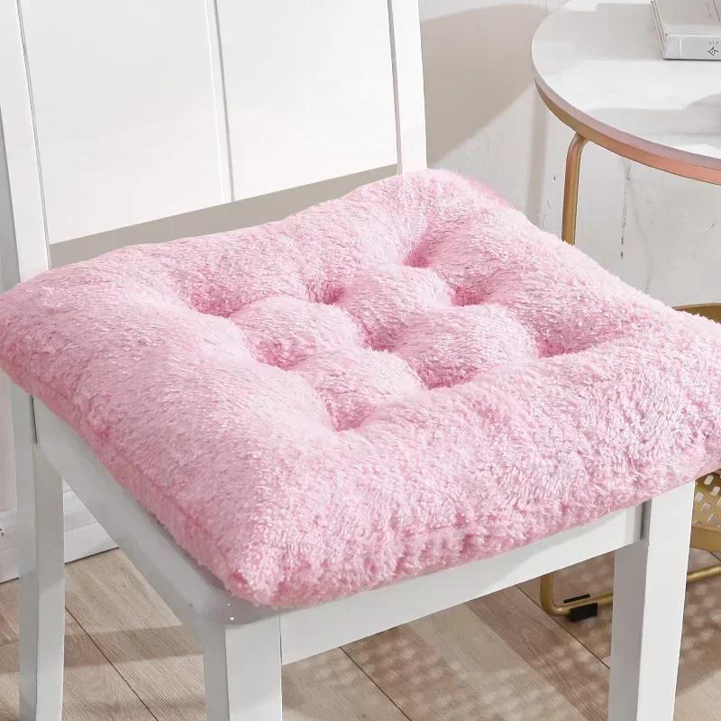 Plush Cushion Square Soft Warm Home Dining Chair Office Student Chair Cushions Home Decoration Lumbar Pad Floor Mat