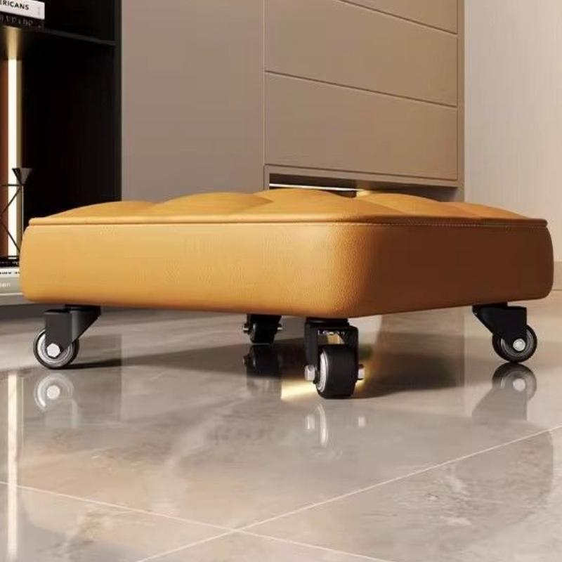 Shoe Changing Stool with Wheels Removable Portable Children's Stool Luxury Creative Footrest Home Entrance Footstool Furniture