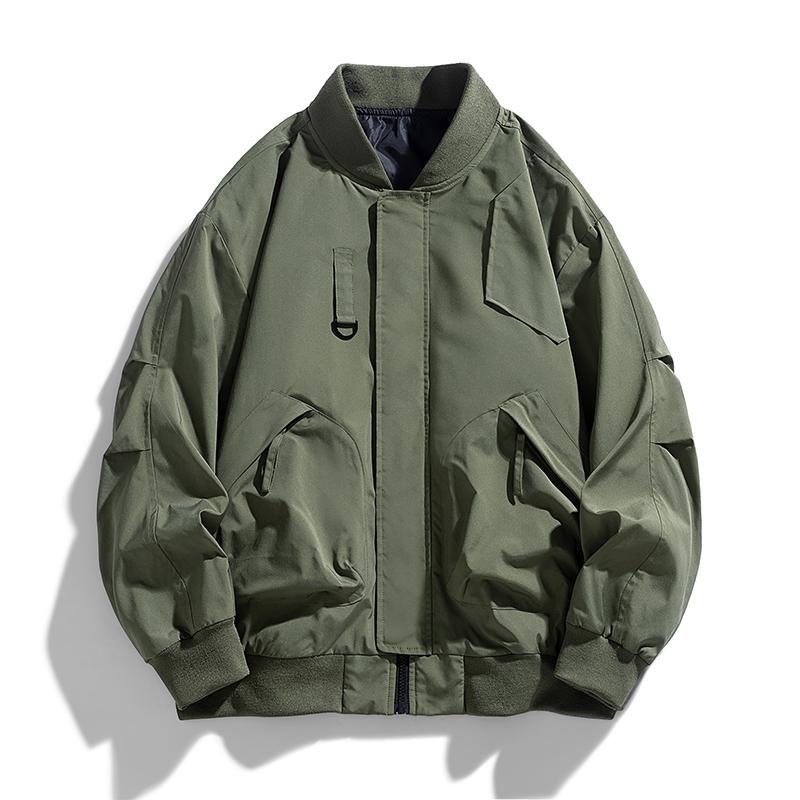 Men's Jacket Stand-up Collar Jacket Loose Large Size Breathable Tooling Baseball Uniform Casual Men's Jacket