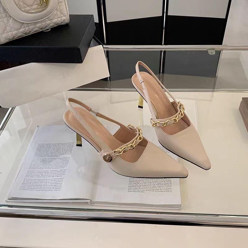 Fashion 2025 Low Heel Shoe Roman Style Navy Blue Pumps Pointed Wedge Sandals Ladies Lace-Up Latest Low-Heeled Bow Straps Orange Fine