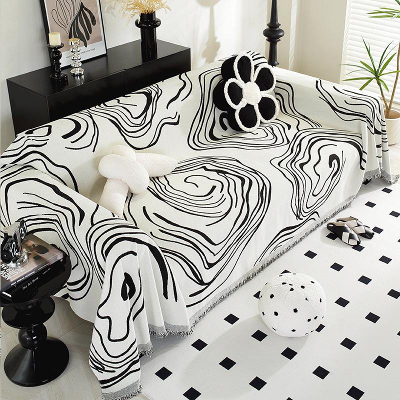 

Чехол для полотенца для волос «Садовый ветер и песок» и толстый чехол для диванной подушки из синели, одеяло, универсальный чехол для дивана «Кошачья царапина», четыре сезона 130x180