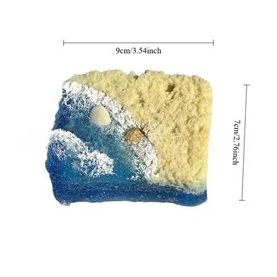 Weiches, quadratisches Toast-Wellenmuschel-Fidget-Toy – ein stressabbauendes Schwammspielzeug für Kinder, ideal als Geschenk gegen Stress und zur Entspannung der Hände.