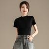 RAIN.CUN Women's Slim-Fit Round Neck Short Sleeve T-Shirt