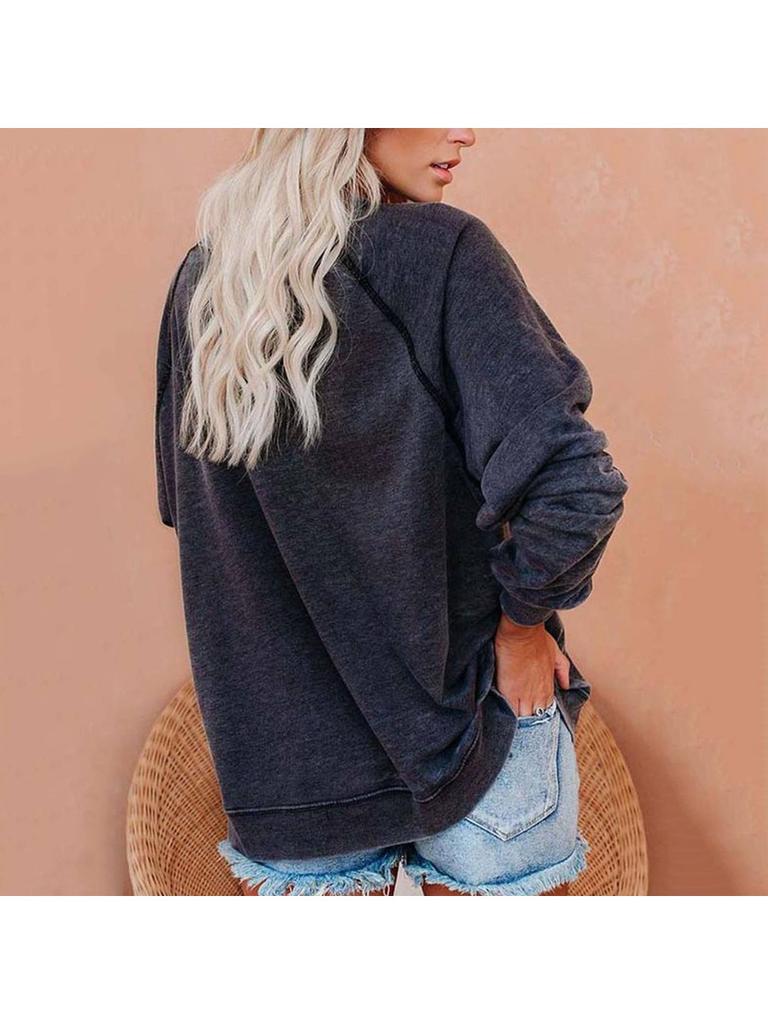 Women's Pullover Sweatshirt Oversized Sweatshirt Women's Spring/Fall Fashion Cat Print Top