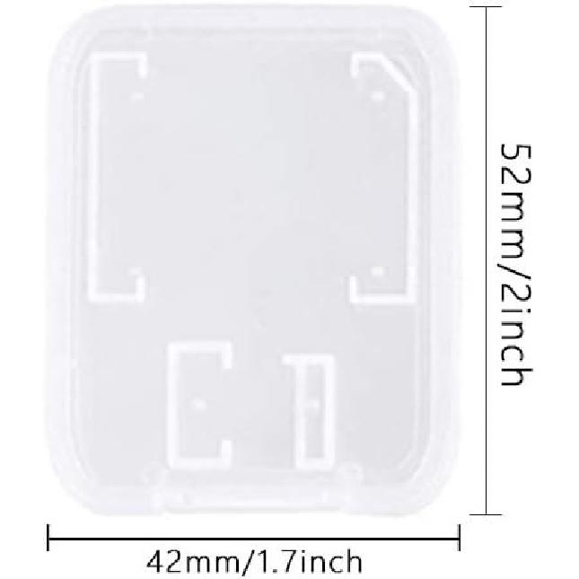 Clear Plastic Memory Card Case Compatible with SD SDHC SDXC Micro SD T-Flash Card (10 PCS)