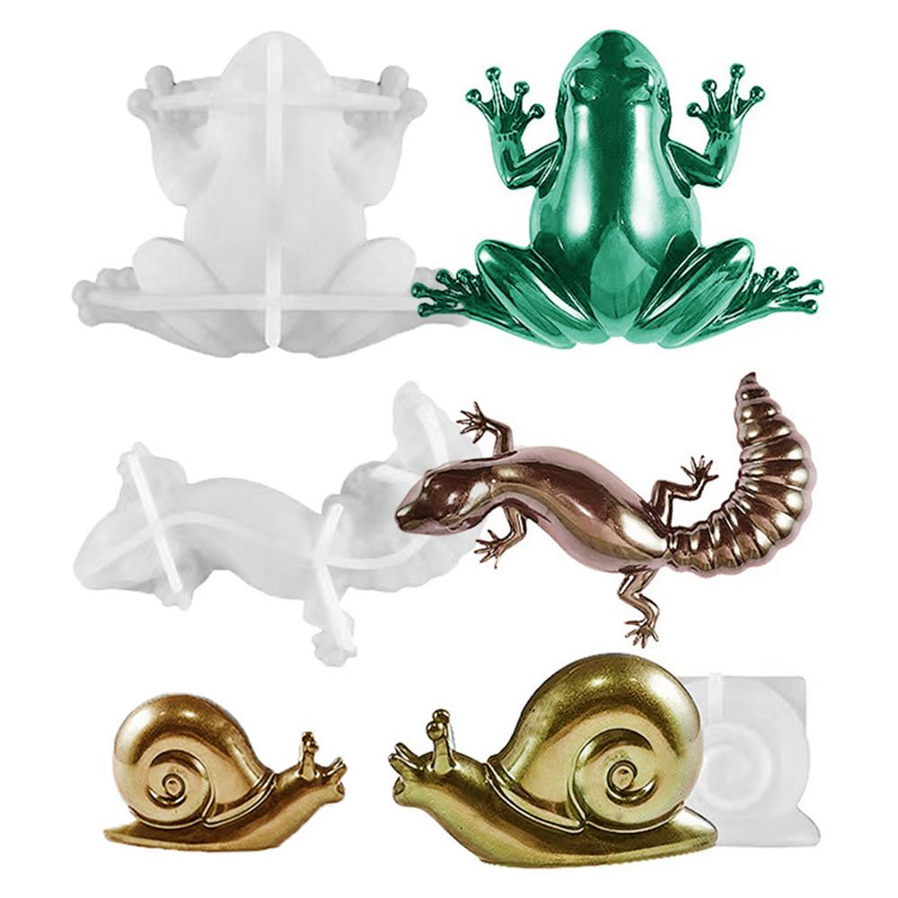 DIY Kristall Epoxidharz Form Frosch Eidechse Schnecke Kleintier Form Silikonformen Gießformen für DIY Epoxidharz Formen Handwerk