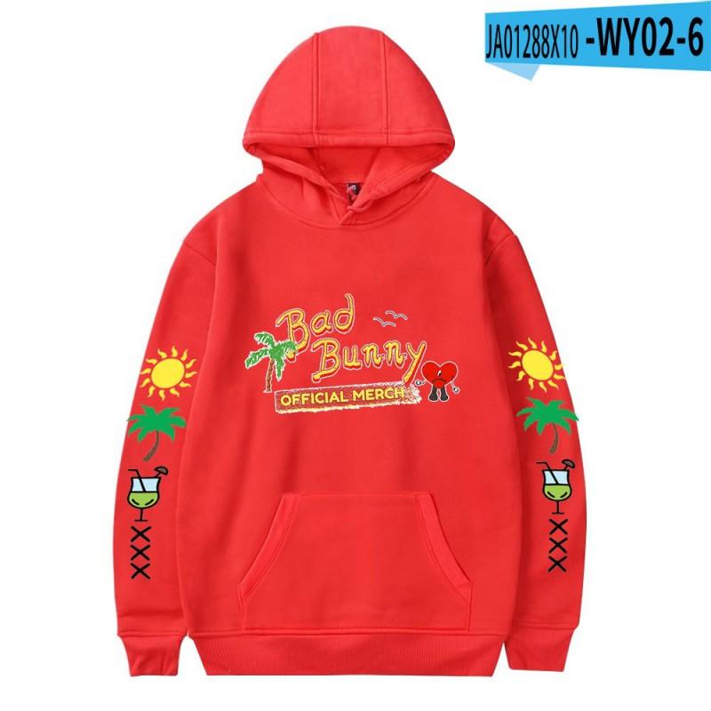 Bad Bunny Graphic Print Unisex Oversized Crewneck Sweatshirt Fall Casual Wear