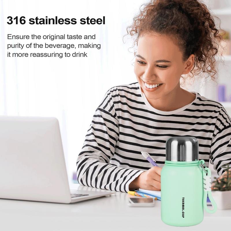 Isolierter Becher Isolierter Getränkebecher Tragbare Sport-Wasserflasche Kleiner Edelstahl-Trinkbecher Für Klassenzimmer Fitnessstudio