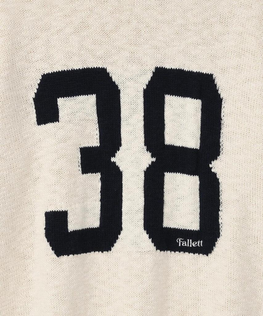 FALLETT Jacquard Numbering Sweater Ivory