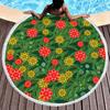 Botanical Floral Round Beach Towel Boho Flower Farmhouse Beach Blanket Pool Towels For Picnic Soft Sand Free Absorbent Yoga Mat