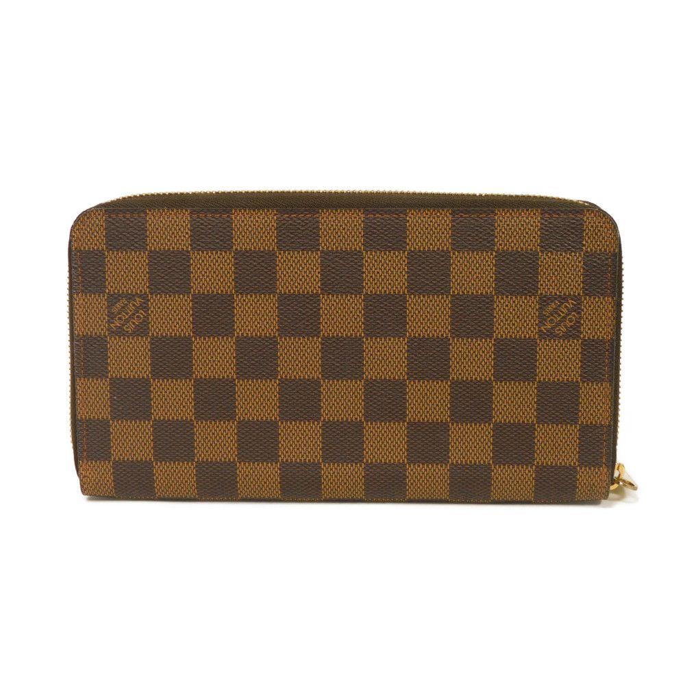 Used 12564 Zippy Organizer N60003 7940 Old Model Logo Brown Zip Around Card Case Coin Purse Damier Ebene Unisex from