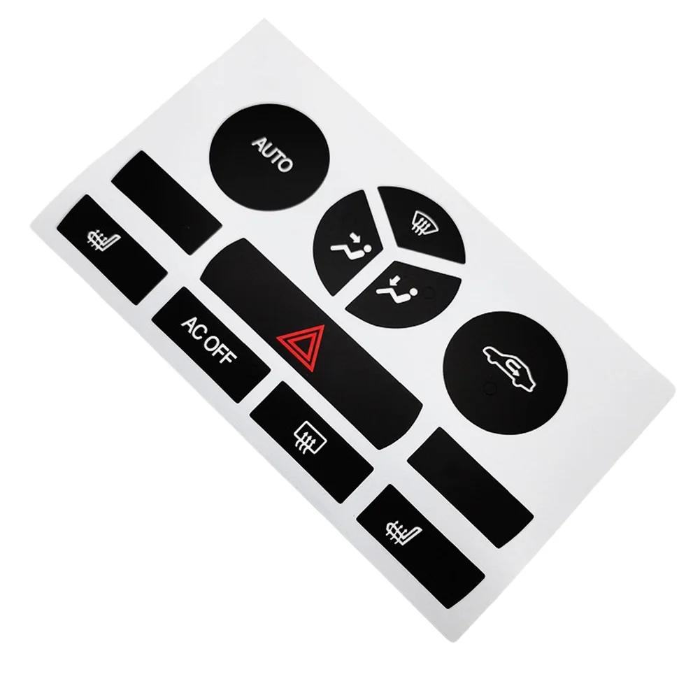 Black Climate Button Decal Climate Control Button Decal Automotive Interior Sticker Illuminated Text Precise Fit