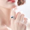 Elegant Natural Blue Stone Adjustable Hummingbird Rings for Women Glass Filled Rings Female Engagement Wedding Party Jewelry