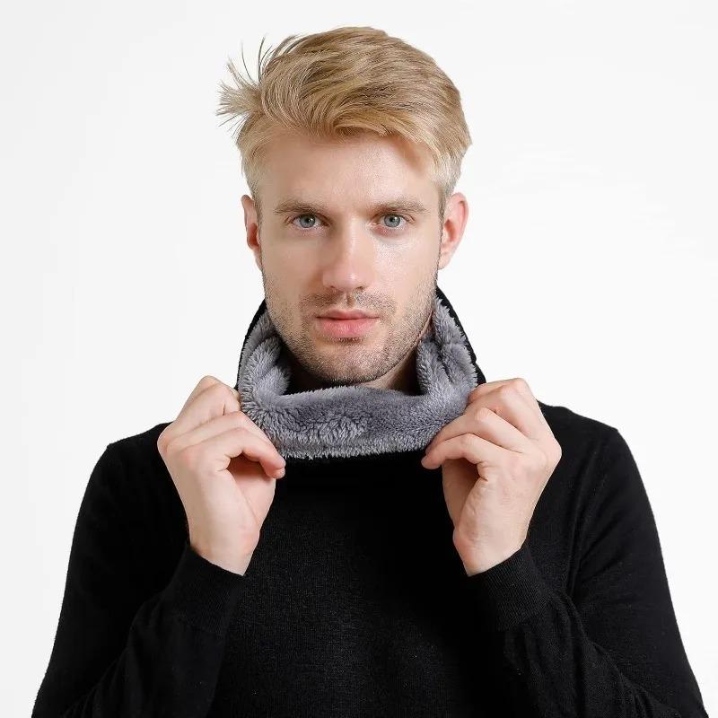 Soft Knit Winter Neck Warmer Thickened Thermal Gaiter Scarf Cover for Running Skating Skiing Hiking Outdoor Sports Cold Weather