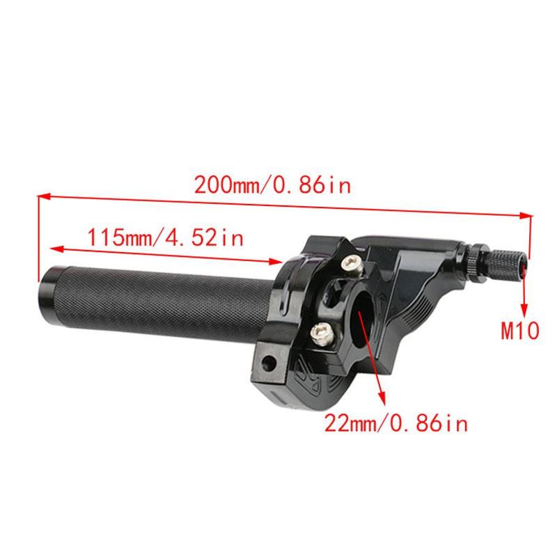 Universal 22mm Motorcycle Throttle Grip Off-Road Dirt Bikes Adjustable Twist With Visual Fuel Indicator 7 Colors