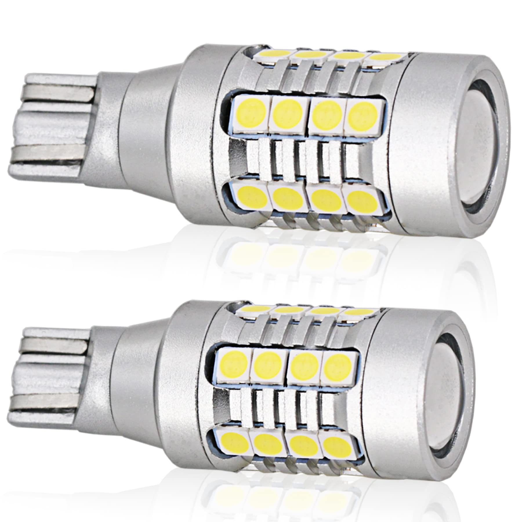 

TORIBIO T16 T15 LED Задний ход Супер 28SMD 3030 LED Техосмотр автомобиля W16W Комплект из 2 ламп, Яркий, 4000Лм, Неполярный, DC10-30В, Чипы, Соответствует, Белый, белый